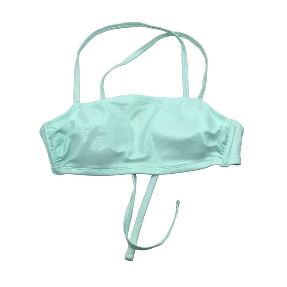 Xhilaration Mint Green Metallic Shimmer Bikini Top Removable Cups D/DD Size
